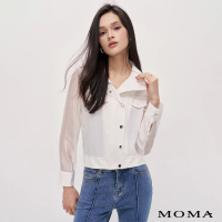 【MOMA】薄透率性襯衫外套(白色)