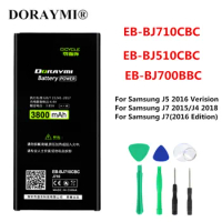 DORAYMI EB-BJ510CBC EB-BJ700BBC EB-BJ710CBC Phone Battery for Samsung Galaxy J5 2016 J7 2015 J710 J510FN J710F J7000 Batteries
