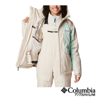 Columbia 哥倫比亞 女款-鈦Highland Summit 防水金鋁點極暖連帽外套-卡其 UWR50230KI/HF