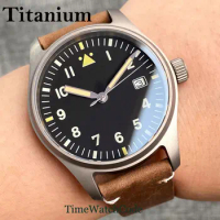 Tandorio Titanium Diving Automatic Watch for Men Anti-allergry Pilot Aviator 200m Water Resistant NH35A Sapphire Crystal 39mm