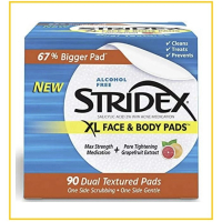STRIDEX 施顏適水楊酸清潔祛痘身體棉片深藍2%濃度90片 XL BODY REFRESHING GRAPEFRUIT EXTRACT 90 PADS
