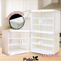 Vellora Pxton Food Cabinet Susun 3 & 6 Rak Saji Penyimpanan Makanan Tudung Multifungsi Bahan Food Gr