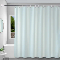 Japanese Door Curtain Long Cat Bathroom Solid Color Shower Curtain Set Bath Partition Curtain No Drilling
