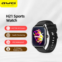 Awei H21 Sports Smart Watch 2.0inch HD Screen Sports Heart Rate Monitor Waterproof Men Women Smart Watch Fitness Wristband 2023