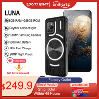 Unihertz Luna Smartphone Rhythm Ambient LED strip Music Phone 8GB RAM 256GB ROM 108MP G99 Mobile Phone Night Vision Cellphone