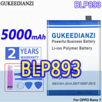 High Capacity GUKEEDIANZI Battery BLP893 5000mAh For OPPO Reno7 RENO 7