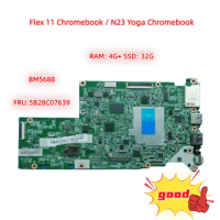 For Lenovo Flex 11 Chromebook/N23 Yoga Chromebook computer motherboard BM5688 with N23+RAM 4G +SSD 32G 100% test work