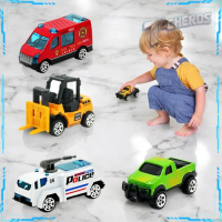 Mainan Anak Laki Laki Mobil Model Diecast Bigfoot Koleksi Skala 1:64 Konstruksi Jeep PMK Police