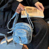 ToteMali small shoulder bag Korean fashion made from denim. Designed to store items in proportion, e