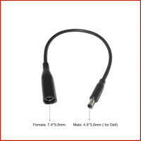 7.4mm to 4.5mm Dongle Dc Power Converter Cable D5G6M, 0D5G6M, 57J49, 331-9319 for Dell M3800 XPS 12 13 15 5930 18 1810