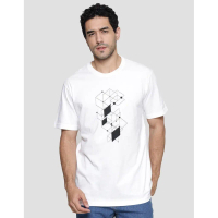 Watercolor gradient print Cole Geometric Line Men's Short Sleeve T-Shirt 12016637582765