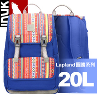 【INUK 加拿大 20L Lapland圖騰電腦雙肩背包《皇家藍》】IKB12916185045/後背包/背包