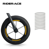 Reflective Bike Tire Applique Tape Safety Stickers For Children's Balance Bicycle Sticker Motorcycle Warning Rim Wheel Decals