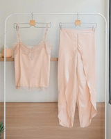 SET KULOT SKINNY SATIN BATIK CEWE MODERN KULOT SKINNY SATIN CELANA PANJANG BATIK WANITA LONG PANTS A