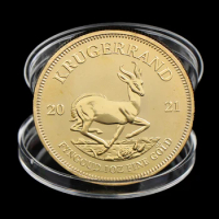 1PC 1974/1978/2021 South African Gold Krugerrand Coin Gold Coin Replica Cosplay Prop High Quality Replica