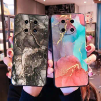 Phone Case For HUAWEI P50 P40 P30 P20 P10 P9 P8 Plus MATE 30 20 20X 10 9 8 Pro Lite Case Funda Shell Watercolor Painting Marble