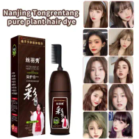 200ml Instant Coloring Shampoo Natural Black Color for Men Women Hair Dye Herbal Brown Purple Hair Dye Hair Dye Shampoo G6P2