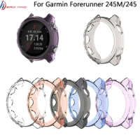Transparent Protective Case Cover for Garmin Forerunner 245 / 245M Smart Watch TPU Protective Case Protection Cover Shell