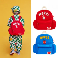 Bebe Store (In stock) 베베베베 2022 Summer Boys and Girls Apple Rabbit Backpack Backpack