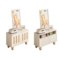 【億家達旗艦店】櫃門/抽屜 160cm(奶油風電視櫃 電視櫃 落地櫃 簡約電視櫃 收納櫃 儲物櫃 一體櫃 預購15天)