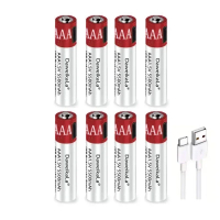 Charger free large capacity 1.5V AAA 5500mah USB rechargeable lithium ion remote control wireless m