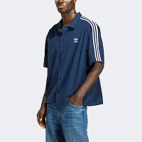 Adidas Classics Shirt IB9964 男 短袖 襯衫 亞洲版 經典 三葉草 休閒 寬鬆 深藍
