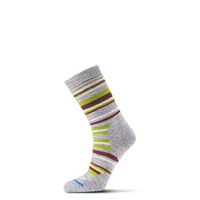 ├登山樂┤美國 FITS medium hiker - crew 中筒襪 線條 {全厚底}  淺灰 F1015-060