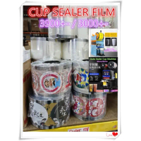 CUP SEALER FILM 3000+- Sealer Film For Sealer Cup 3000 Sheets Milk Tea Cup Sealing Film Disposable P