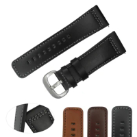 YQI 28mm Italy Oily Genuine Leather Watch Strap Brown Black Watch Band Watchband For Mens Watches Seven Friday