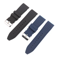 Watch accessories Silicone watch strap with black rubber unisex outdoor sports watch strap fitted for Tissot dw Seiko 24mm