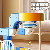 兒童益智DIY軌道車玩具重力懸浮高鐵車電動百變立體積木磁性拼裝