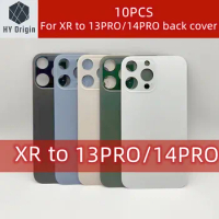 10PCS Big Hole Camera Back Glass For IPhone XR to 13Pro 14Pro Replacement Part For IPhone XS Max Like 13Pro Max Battery Cover