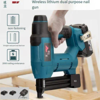 Rechargeable Electric Nail Gun Dual-Purpose Woodworking Iithium F30 Straight Nail Gun Code Nail Grab Wireless Nail Shooter 371