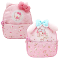 【小禮堂】三麗鷗 造型兒童氣墊後背包 S - 耳朵款 Kitty 美樂蒂(平輸品)