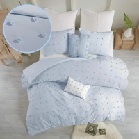 Comforter Set Full Jacquard Tufts Chic All Season Bedding Winter Decorative Pillows Bed Linen Set Matching Shams Freight free