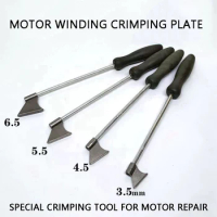 Motor Off-Line Crimping Angle Straight Handle Crimping Plate Crimping Knife Motor Repair Crimping Plate Repair Tool 4 Pack