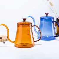 Handmade Stained Glass Coffee Pot Home Electric Pottery Stove Boiling Kettle Fine Mouth Hand Flush Tea Infusers Bar Teaware