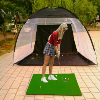 高爾夫練習網 golf 高爾夫球練習網 Golf打擊籠 揮桿練習器 配打擊墊 套裝