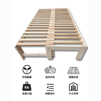 開發票  實木折疊床單人床多功能推拉床沙發床簡易伸縮床便宜出租屋耐用-快速出貨