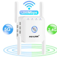 2.4G 5Ghz Wireless WiFi Repeater Wi Fi Booster 300M 1200 Mbps WiFi Amplifier 802.11AC 5G Wi-Fi Long Range Extender Access Point