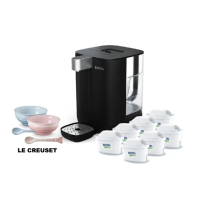 獨家黑BRITA 官方直營 CUBE小濾方 瞬熱開飲機 (共1機7芯2le creuset碗)