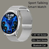 Smartwatch Men 1.43 inch Screen Bluetooth Calling Heart Rate Sleep Monitor 100+ Sport for DOOGEE S98  Realme GT Neo 2T Cubot P80