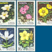 5Pcs/Set New USSR CCCP Post Stamp 1977 Siberian Rhododendron Postage Stamps MNH