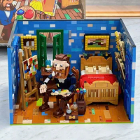 World Celebrities Series Van Gogh Starry Night Beethoven Piano Einstein Building Blocks Home Decoration Toys for Children Gifts