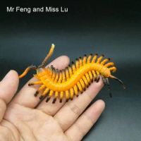 Yellow Middle Size Insert Joke Animal Shocker Centipede Model Plastic