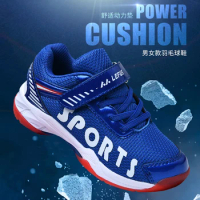 Professional Kids Badminton Shoes Breathable Mesh Volleyball Shoes for Boys Girls Kids Court Tennis Jogging Child Sneaker Tennis