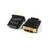 DVI 18+1 Male Compatible-HDMI Female Adapter Connector A Female HDMI-Compatible to DVI 18+1 Male Connector Adapter DVI to HD
