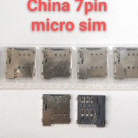 10-50pcs/Original Sim Card Reader Tray Slot For China 7pin micro sim