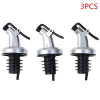 3pcs Stainless Steel Wine Bottle Stopper Liquor Bottle Pourer Stopper Dispenser Oil Dispenser Bottle