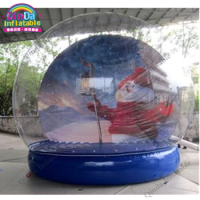 3m Diameter Inflatable Snow Globe Photo Booth,inflatable Human Size Snow Globe With 0.5m Bottom